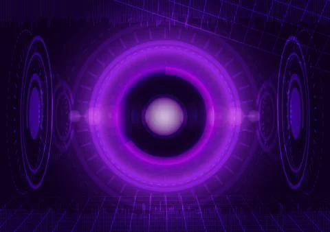 Abstract digital technology background or futuristic interface. Stock Illustration