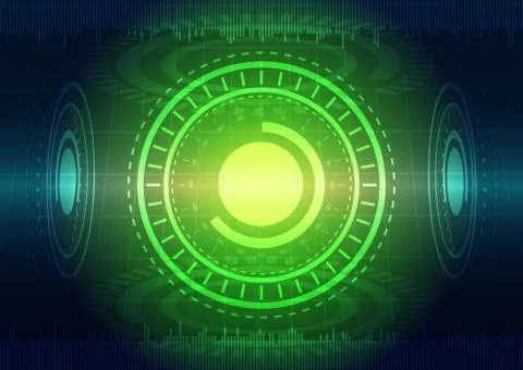 Abstract digital technology background or futuristic interface. Stock Illustration