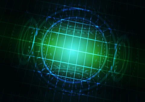 Abstract digital technology background or futuristic interface. Stock Illustration