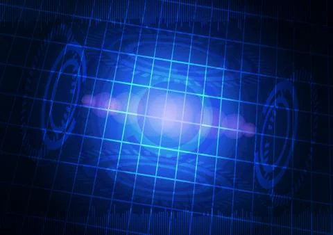 Abstract digital technology background or futuristic interface. Illustrazione stock