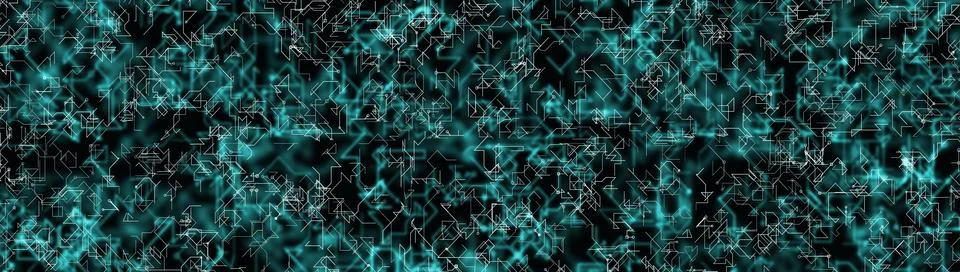 Abstract digital technology background with white circuit lines over glowin.. Stock Illustration
