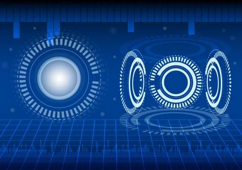 Abstract digital technology blue background. Stock Illustration