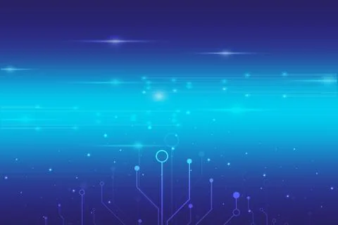 Abstract digital technology with blue light background vector design,circuit Stock Illustration