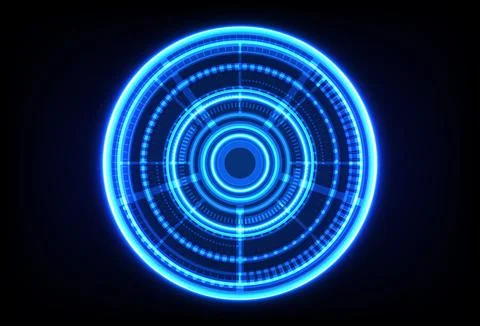 Abstract digital technology circle dark background. Design for ring, sphere.. 스톡 일러스트