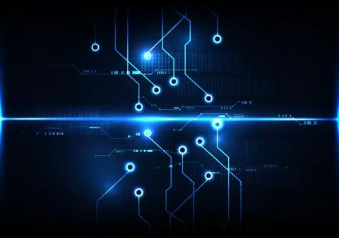 Abstract digital technology circuit system signal concept background template Stock Illustration