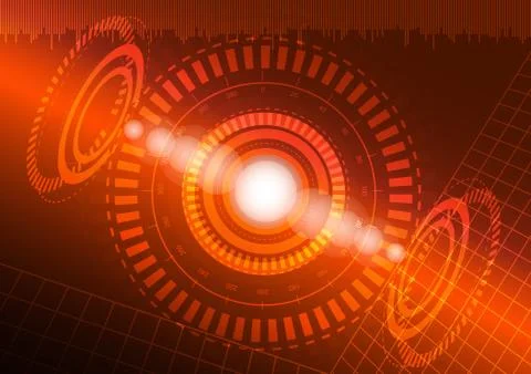 Abstract digital technology color background. Stock Illustration
