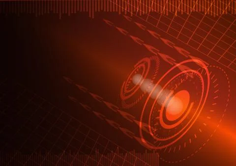 Abstract digital technology color background or futuristic interface. Stockillustratie