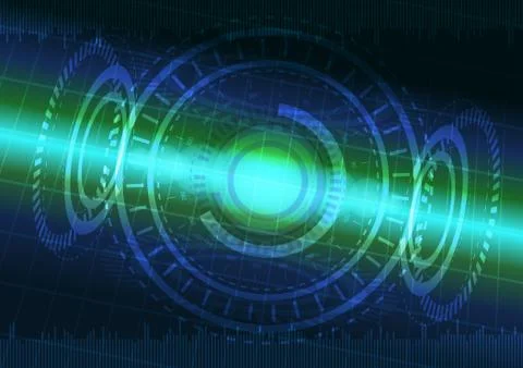 Abstract digital technology color background or futuristic interface. 스톡 일러스트