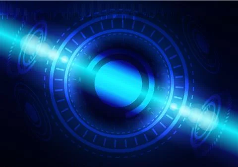 Abstract digital technology color background or futuristic interface. Stockillustratie