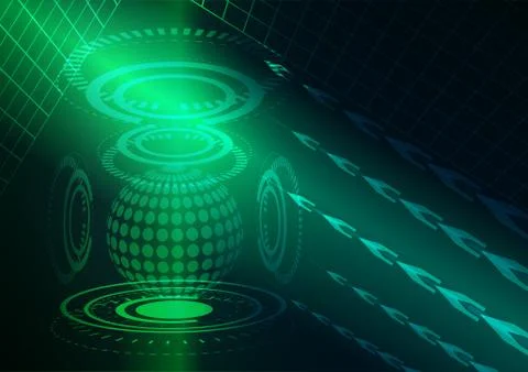 Abstract digital technology color background. Stock Illustration