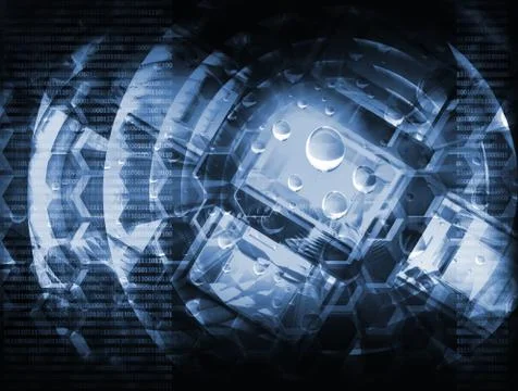 Abstract digital technology concept 3d background illustration Foto stock