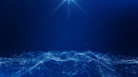 Abstract digital technology concept connected internet network polygons wit.. Foto stock