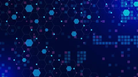 Abstract digital technology concept with dots and lines connection background Stock Illustration