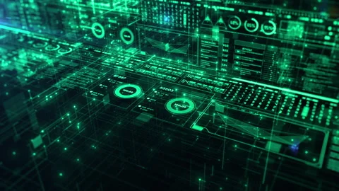 Abstract Digital Technology Data Network Concept. Stock Footage 264216835