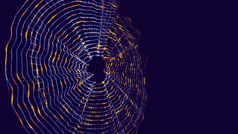 Abstract digital technology disk. Circles data noise flow. Futuristic Circu.. Video stock 330041882