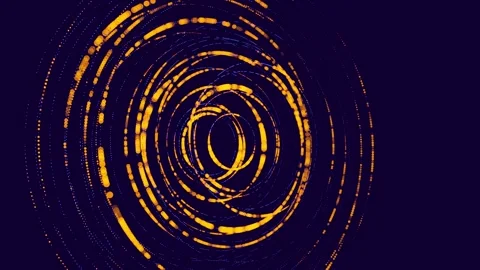 Abstract digital technology disk. Circles data noise flow. Futuristic circu.. Video stock 335534846