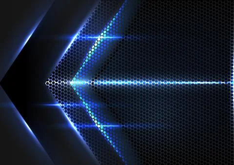 Abstract digital technology future metal hexagonal grid cyber background temp Stock Illustration