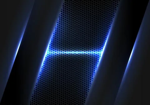 Abstract digital technology future metal hexagonal grid cyber background vect 스톡 일러스트