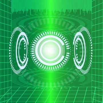 Abstract digital technology green background. Stock Illustration