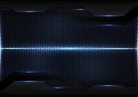 Abstract digital technology metal grid cyber background template vector Stock Illustration