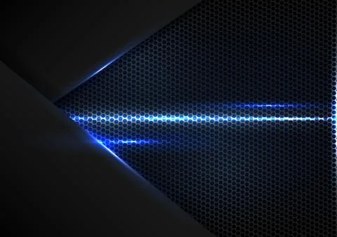 Abstract digital technology metal hexagonal grid cyber background vector Stock Illustration