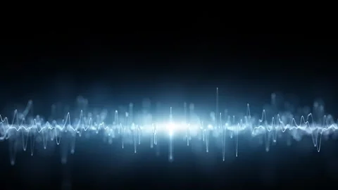 Abstract digital technology music equalizer detailed wavy lines Stock Footage 341433189