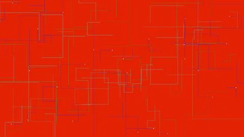 Abstract Digital Technology Network Background with Colorful Geometric Line.. Illustrazione stock