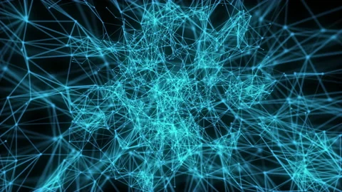Abstract digital Technology Network connection. loop. plexus Stock Footage 157225449