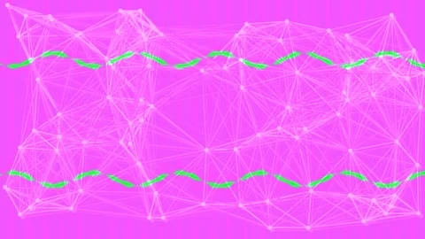 Abstract Digital Technology Network Connection Background Pattern Stock Footage 333437924