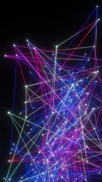 Abstract Digital technology Network glowing dots and lines vertical backgro.. 스톡 일러스트