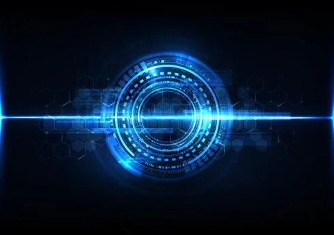 Abstract digital technology operational system modern blueprint cyber backgro イラスト素材