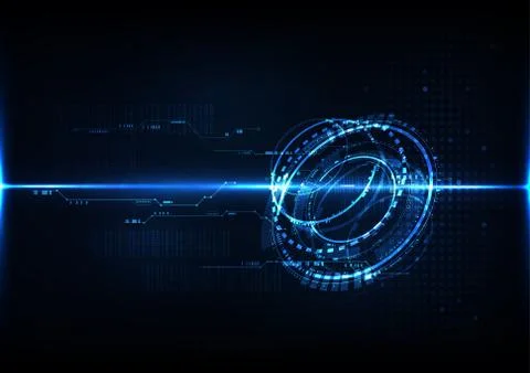 Abstract digital technology operational system modern network cyber backgroun Stock Illustration