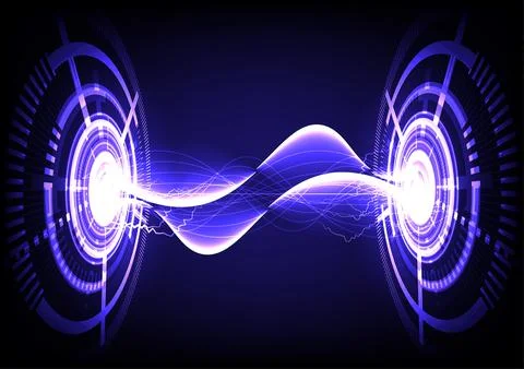 Abstract digital technology operational system cyber Hi-tech security and com Illustrazione stock