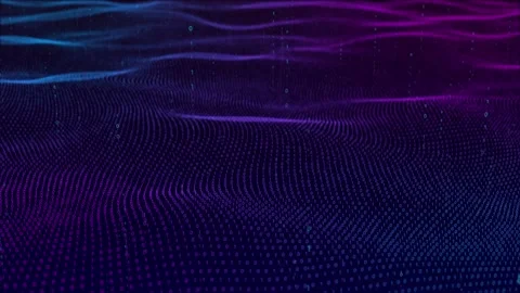 Abstract digital Technology or science dynamic particle waves Data flow, cyber 動画素材 295183758