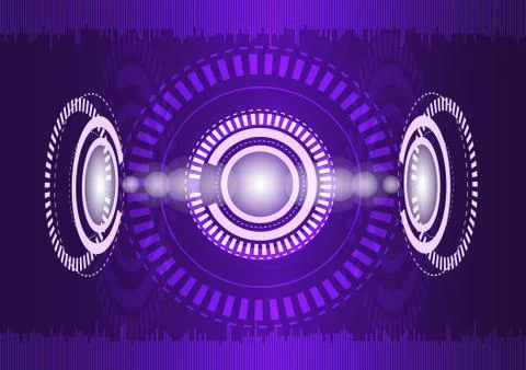 Abstract digital technology purple background. Stock Illustration