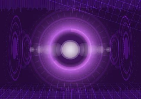 Abstract digital technology purple background. Stock Illustration
