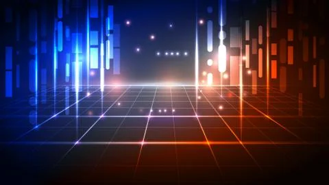 Abstract digital technology vector background of the future. Science, futuris Stock Illustration