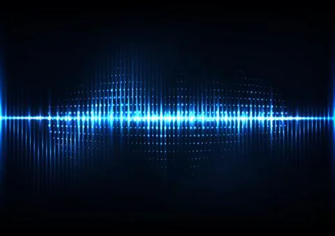 Abstract digital technology wave signal expanding background template vector Stock Illustration