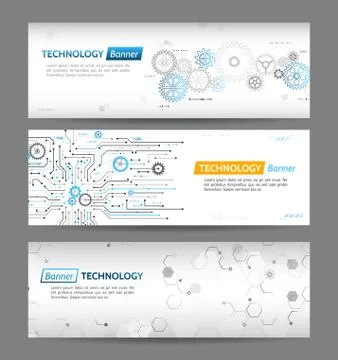 Abstract digital technology web design concept. Illustrazione stock