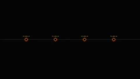 Abstract digital timeline interface with glowing keyframes Stock Footage 345594853