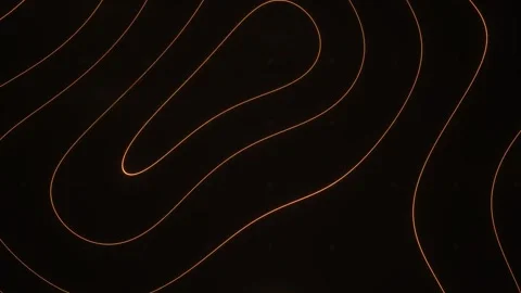 Abstract Digital Topographic Map Animation with Glowing Data Points and Con.. Stock Footage 341786788