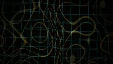 Abstract digital topography background with glowing flowing lines on dark gri Stock Footage 334451762