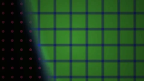 Abstract Digital Transition Effect with Green Grid and Dark Dot Matrix Patter Stock Footage 341786757