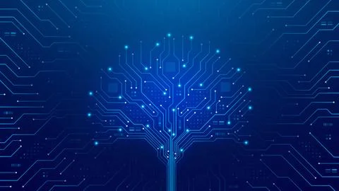 Abstract digital tree concept Stock Illustration