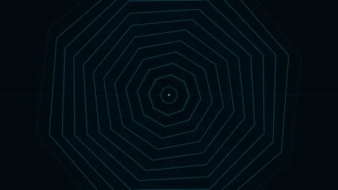 Abstract digital tunnel animation for technology and science background Stock-Footage 346956845