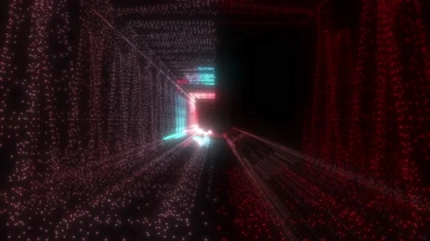 Abstract Digital Tunnel Stock Footage 196757410