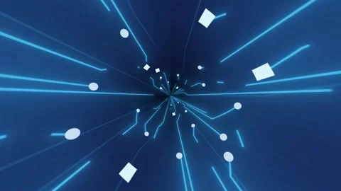 Abstract Digital Tunnel Stock Footage 289133884
