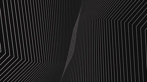 Abstract digital tunnel with glowing lines and perspective effect 스톡 일러스트