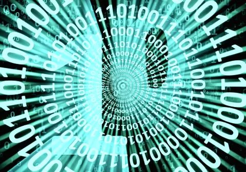 Abstract digital tunnel Illustration