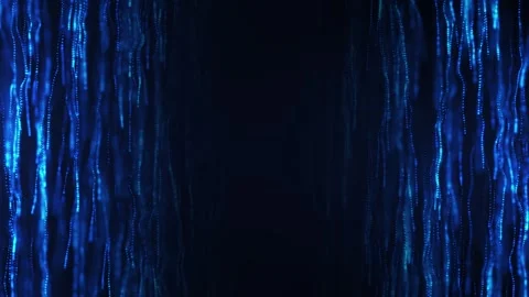 Abstract digital tunnel with a stream of glowing particles. seamless loop, 4K Stock Footage 264605861